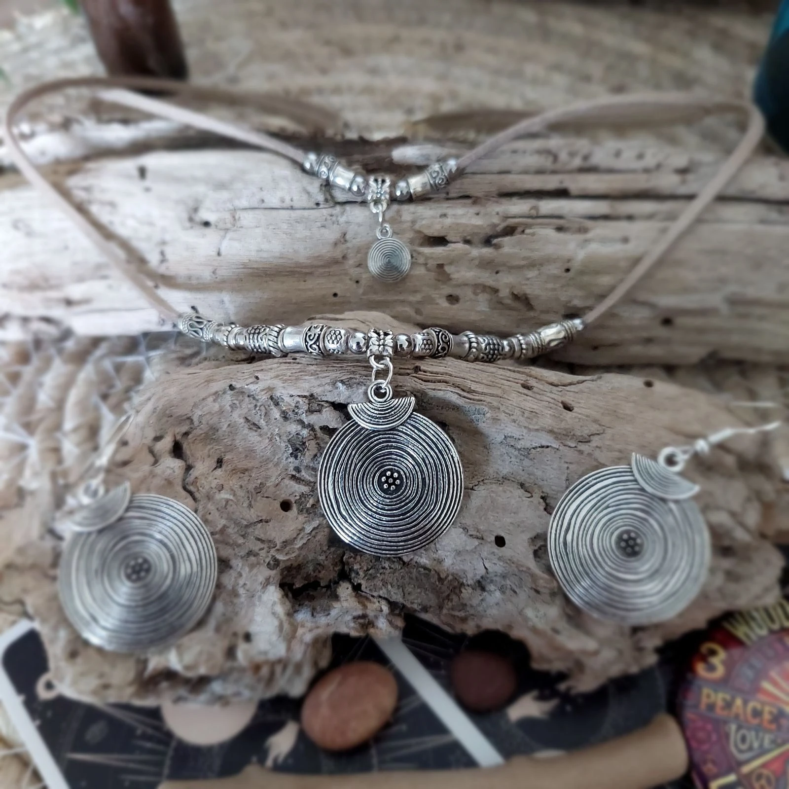 Conjunto boêmio de duas voltas, círculo maia infinito, bege – photo 6